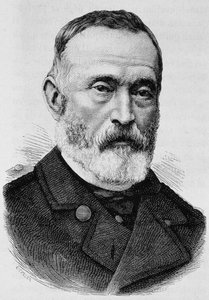 Portrett av general Clément Thomas (1809 - 1871). Gravering av slutten av 1800-tallet i "Histoire de France"" av H. Martin. av Unknown artist