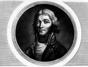 Portrett av general Louis Lazare Hoche (1768-1797). Gravering i "" Komplett samling av historiske malerier fra den franske revolusjonen, i tre bind.""" 1804. av Unknown artist
