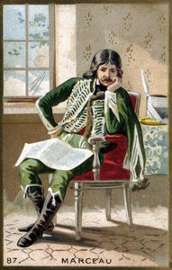 Portrait of General Marceau (1769 - 1796). Chromolithography of the late 19th century. av Unknown artist