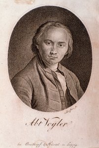 Portrett av Georg Joseph Vogler (abbe Vogler) (gravering) av Unknown artist