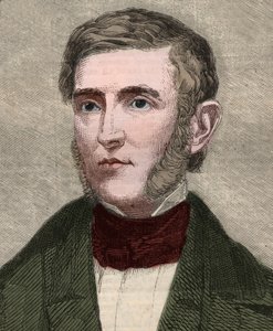 Portrett av George Bancroft (1800-1891), amerikansk historiker og politiker. Gravering i "" The illustrated London News "" av 23. januar 1858. av Unknown artist