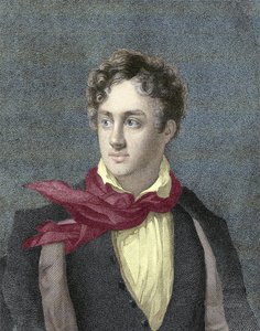 Portrait of George Gordon Noel, 6th Baron Byron, Lord Byron (1788-1824) av Unknown artist