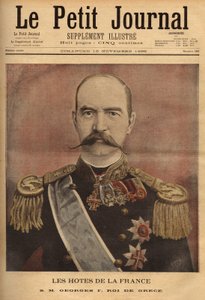Portrett av George I, konge av Hellas (1845-1913). Gravering i “” Le petit journal”” 10/11/1895. Selvas samling. av Unknown artist