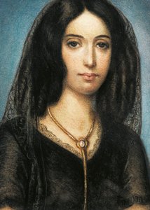 Portrett av George Sand av Unknown artist
