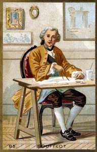 Portrait of Germain soufflot (1713 - 1780), French architect. Chromolithography of the late 19th century. av Unknown artist