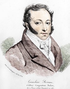 Portrett av Gioacchino Rossini (1792-1868). av Unknown artist