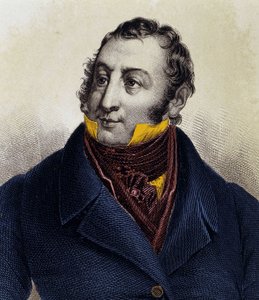Portrait of Gioacchino Rossini (1792-1868), engraving 19th century. av Unknown artist