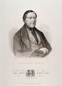 Portrett av Gioacchino Rossini (gravering av Unknown artist