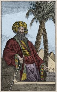 Portrett av Giovanni Battista (Gianbattista) Belzoni (1778-1823), italiensk oppdagelsesreisende og arkeolog, som gjorde viktige arkeologiske funn i Egypt - Portrett av Giovanni Battista Belzoni (1778-1823), italiensk oppdagelsesreisende og arkeolog, graver av Unknown artist