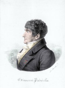 Portrett av Giovanni Paisiello (eller Paesiello eller Paesieillo) (1740-1816), italiensk komponist. Gravering fra 1800-tallet av Unknown artist