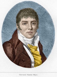Portrait of Giovanni Simone Mayr (Johann Simon Mayr), Italian composer (1763-1845) av Unknown artist