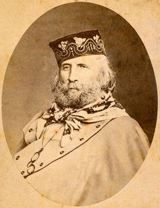 Portrett av Giuseppe Garibaldi (1807-1882) 1875. av Unknown artist