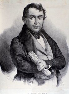 Portrett av Giuseppe Saverio Mercadante (litografi) av Unknown artist
