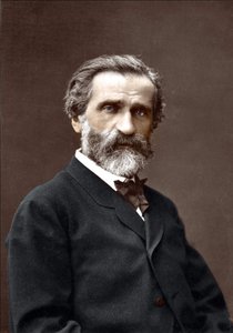 Portrett av Giuseppe Verdi (1813-1901), italiensk komponist. av Unknown artist