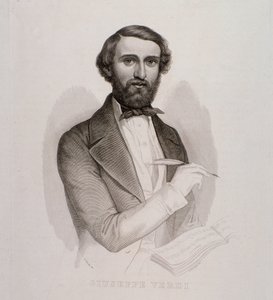 Portrett av Giuseppe Verdi (gravering av Unknown artist