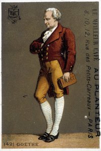 Portrett av Goethe. Tegning sd. 1800-tallet. Portrett av Goethe i fot. Tegning sd. 1800-tallet. av Unknown artist
