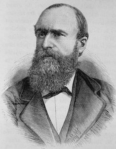 Portrett av Gustave Flourens (1838 - 1871). Gravering av slutten av 1800-tallet i "Histoire de France"" av H. Martin. av Unknown artist