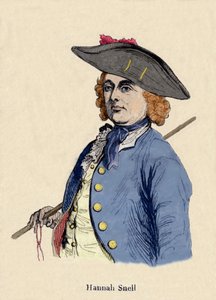 Portrett av Hannah Snell (1723-1792) kvinnelig soldat, var en engelskmann som tok rollen som en mann for å bli soldat. av Unknown artist