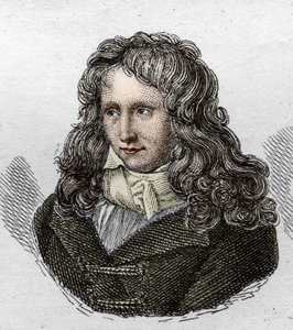 Portrait of Henri Bernardin de Saint Pierre (Saint-Pierre or St-Pierre), French writer (1737-1814). Engraving from 1835. av Unknown artist