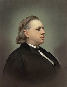 Portrett av Henry Ward Beecher (1813-1887) av Rockwood & Co. Chromolithography, ca. 1871, Privat samling av Unknown artist