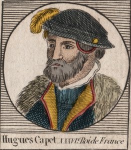 Portrait of Hugues I Capet (ca. 941 - 996), Duke of France then King of France - Portrait of Hugues I Capet (c941-996), King of France - engraving from “Instruction sur l