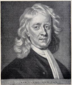 Portrett av Isaac Newton nært originalen bevart ved Berlin Observatory. av Unknown artist