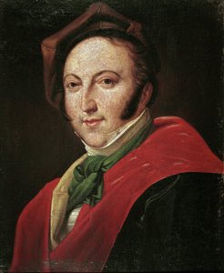 Portrett av den italienske komponisten Gioacchino Rossini (olje på lerret av Unknown artist