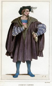 Portrett av Jacques Cartier (1491 - 1557). av Unknown artist