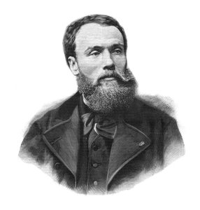 Portrett av Jean-Paul (Jean Paul) Laurens (1838-1921) fransk maler og skulptør - Gravering av 1891 av Unknown artist