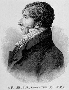 Portrett av Jean Francois Lesueur (1762 - 1837), fransk komponist av Unknown artist
