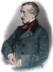 Portrett av Jean Jacques (Jean-Jacques) Ampere (1800-1864) fransk historiker - av Unknown artist