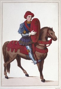 Portrett av Jean Poton, Lord of Xaintrailles, eller av Saintrailles Maréchal av Frankrike (ca. 1400 til 1461) Han var en av følgesvennene til Jeanne d