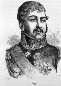 Portrett av Jean Rapp (1772 - 1821). Gravering av slutten av 1800-tallet i "Histoire de France"" av H. Martin. av Unknown artist