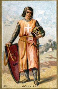 Portrait of Jean de Joinville (1225 - 1317) French columnist. Chromolithography of the 19th century. av Unknown artist