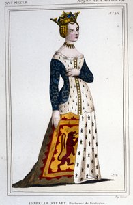 Portrett av Jeanne - Isabelle Stuart (1426 - 1494/9), hertuginne av Bretagne. av Unknown artist
