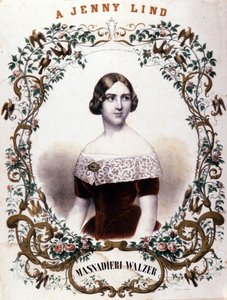 Portrett av Jenny Lind (1820-1887), svensk sanger. av Unknown artist