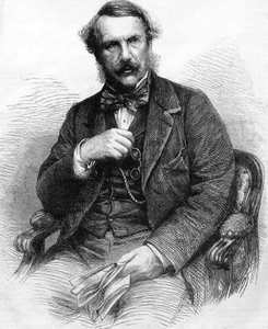 Portrett av John Laird Mair Lawrence. Britisk administrator (1811 til 1879). guvernør i engelsk India; Gravering 1864. av Unknown artist