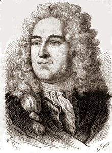 Portrett av John Law (1671 - 1729), Scottish Financial som forårsaket konkurs i 1720 (Event of Quincampoix Street) av Unknown artist