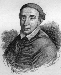 Portrett av John de La Balue (1421-1491) kardinalbiskop av Evreux og Amonier av kong Louis XI. Gravering fra 1835. av Unknown artist