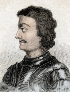 Portrett av John of Scotland eller John of Balliol (ca. 1248-ca. 1315), konge av Skottland. Gravering av 1800-tallet. av Unknown artist