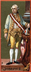 Portrett av Joseph II (1741-1790), erkehertug av Østerrike, keiser (valgt, ikke krone) av Det hellige rike (1765-1790). av Unknown artist