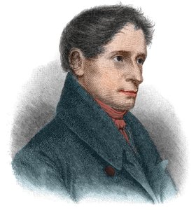 Portrett av Joseph Karl Benedikt von Eichendorff (1788-1857) tysk poet og romanforfatter. av Unknown artist