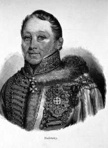 Portrait of Joseph Radetzky, Count von Radetz (1766 - 1858), Austrian Feld-Marechal. av Unknown artist