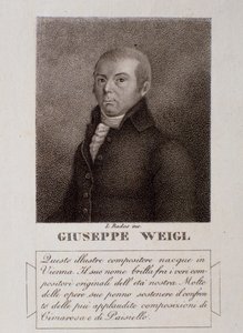Portrett av Joseph Weigl (gravering av Unknown artist