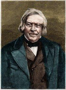 Portrait of Jules Michelet, French historian and writer (1798 - 1874). av Unknown artist