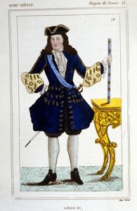 Portrett av kong Ludvig XV (1710 - 1774). av Unknown artist