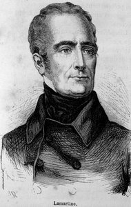Portrett av Lamartine, fransk poet (1790 - 1869) av Unknown artist