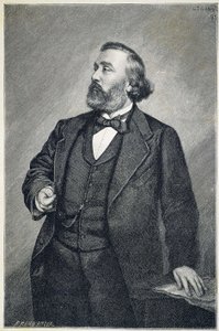 Portrait of Leon Gambetta av Unknown artist