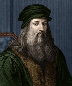 Portrett av Leonard de Vinci (1452-1519) (Leonardo da Vinci), italiensk maler. av Unknown artist