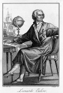 Portrett av Leonhard Euler (1707 - 1783), sveitsisk matematiker. av Unknown artist